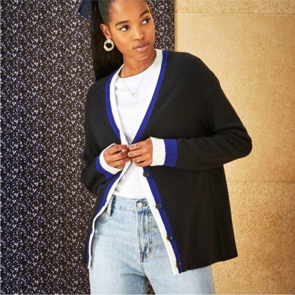 Court & Rowe Wool Blend V-Neck Button Front Cardigan In Black Size M NWOT - Picture 7 of 14